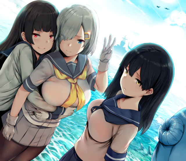 hamakaze destroyer+isokaze destroyer+ushio destroyer+urakaze destroyer