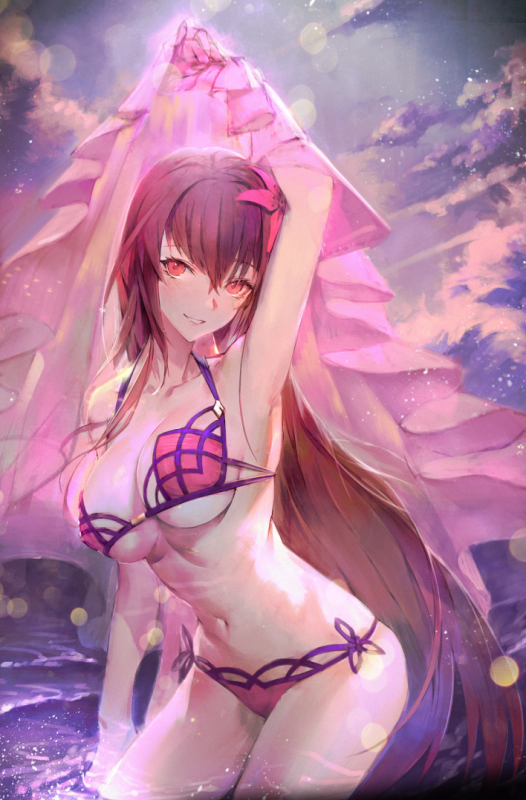 scathach (fate) (all)+scathach (swimsuit assassin) (fate)