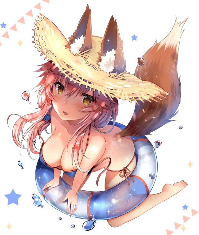 tamamo (fate) (all)+tamamo no mae (swimsuit lancer) (fate)