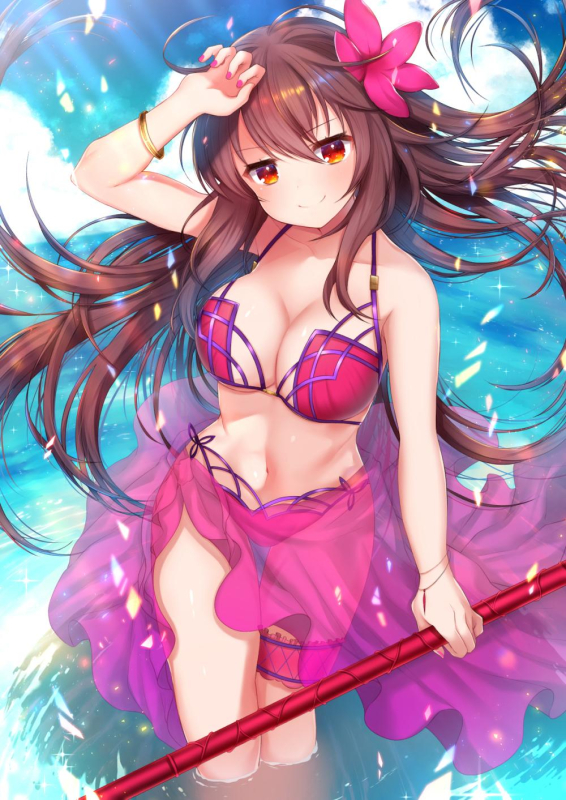 scathach (fate) (all)+scathach (swimsuit assassin) (fate)