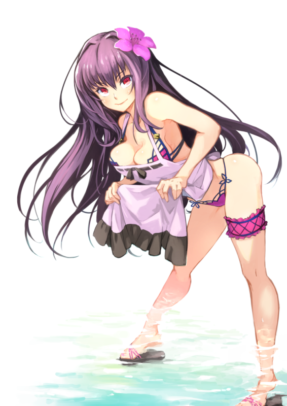 scathach (fate) (all)+scathach (swimsuit assassin) (fate)