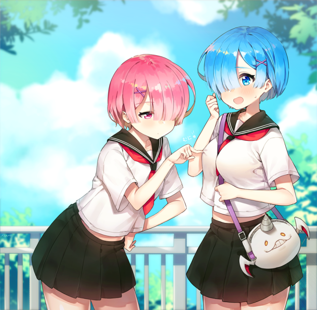 rem (re zero)+ram (re zero)