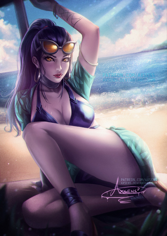widowmaker (overwatch)+cote d'azur widowmaker