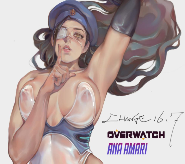 ana (overwatch)+captain amari
