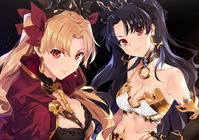 ishtar (fate grand order)+ereshkigal (fate grand order)