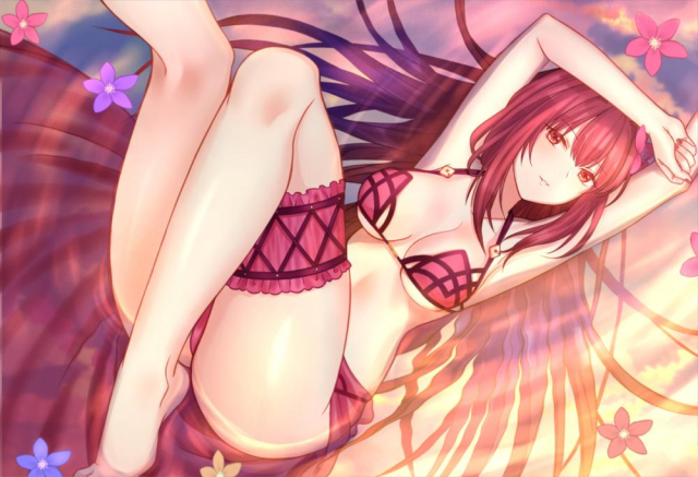 scathach (fate) (all)+scathach (swimsuit assassin) (fate)