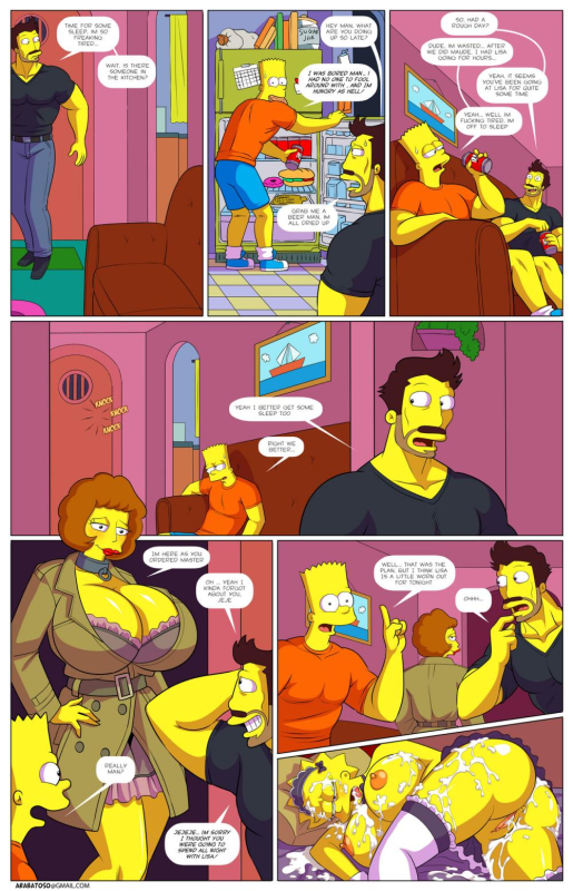 bart simpson+darren (arabatos)+lisa simpson+maude flanders