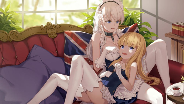 belfast (azur lane)+queen elizabeth (azur lane)