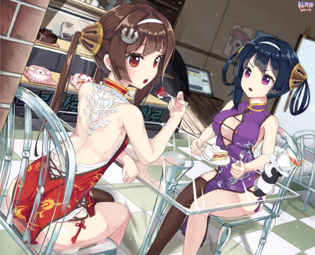 ping hai (azur lane)+ning hai (azur lane)