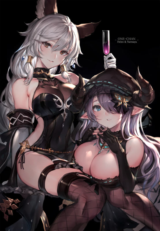 narmaya (granblue fantasy)+heles