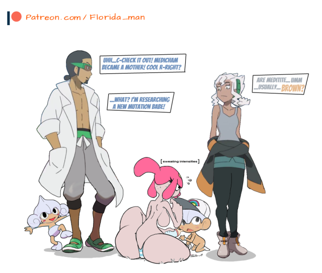 burnet (pokemon)+kukui (pokemon)+medicham+meditite