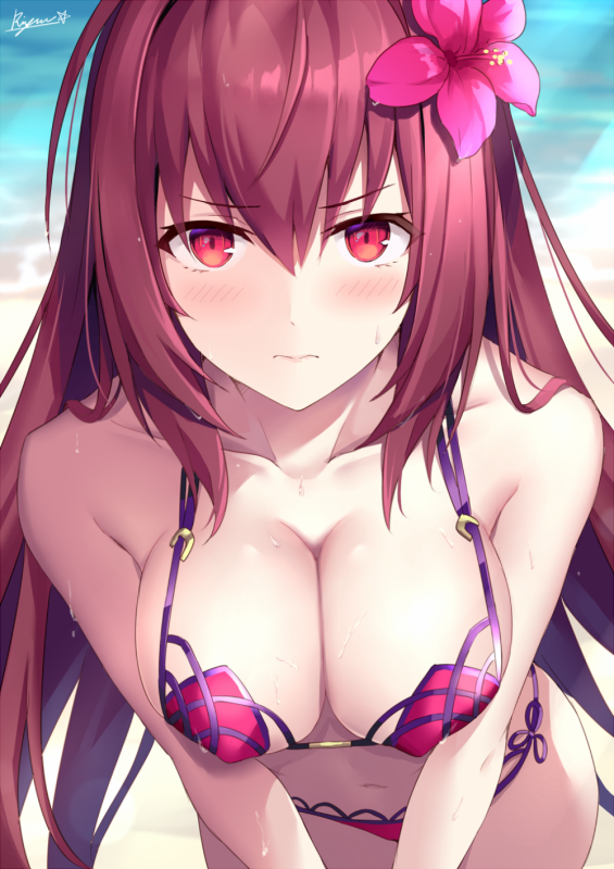 scathach (fate) (all)+scathach (swimsuit assassin) (fate)