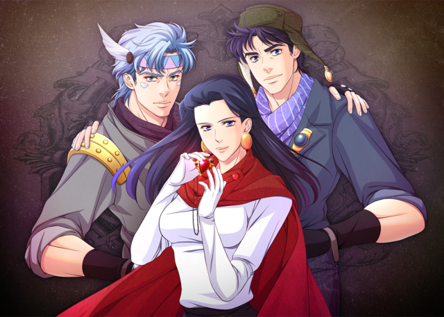 caesar anthonio zeppeli+joseph joestar (young)+lisa lisa