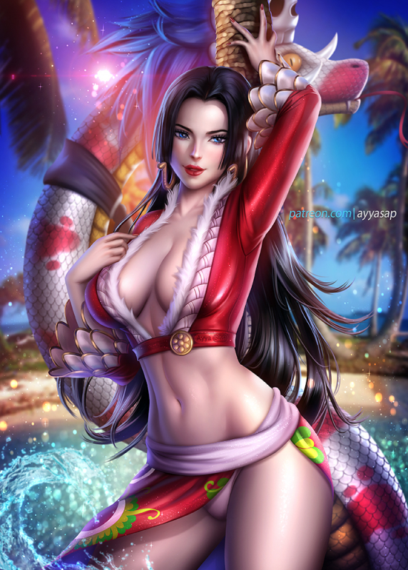 boa hancock+salome (one piece)