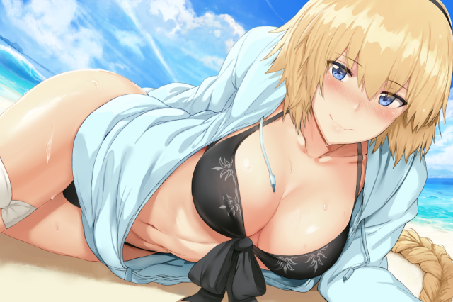 jeanne d'arc (fate) (all)+jeanne d'arc (swimsuit archer)