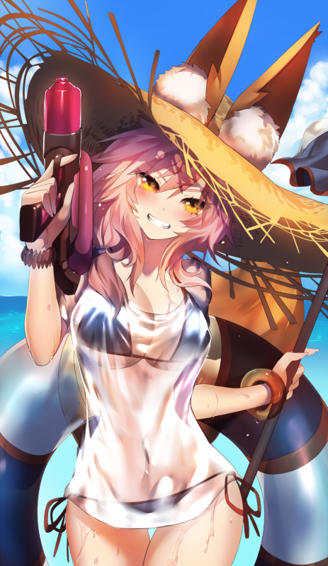 tamamo (fate) (all)+tamamo no mae (swimsuit lancer) (fate)