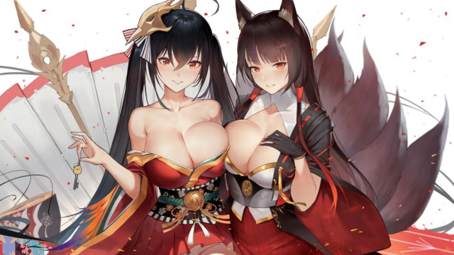 taihou (azur lane)+akagi (azur lane)