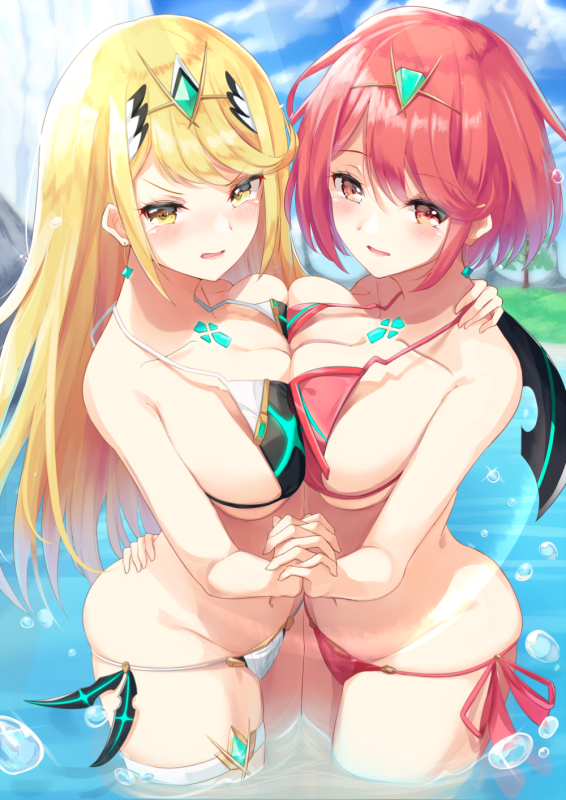 pyra (xenoblade)+mythra (xenoblade)