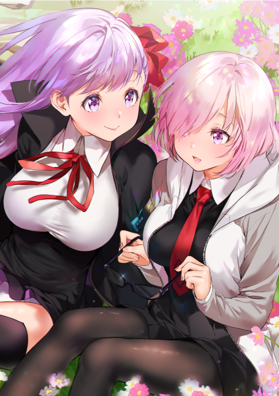 mash kyrielight+bb (fate) (all)+bb (fate extra ccc)