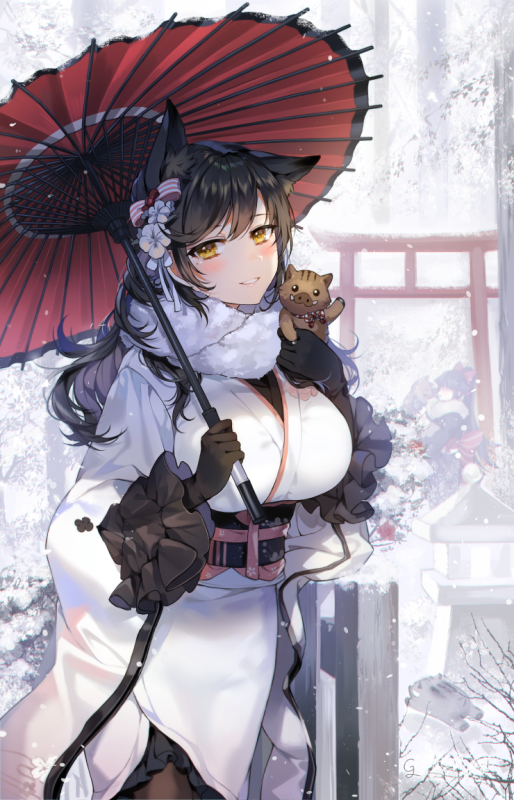 atago (azur lane)+atago (features of winter) (azur lane)