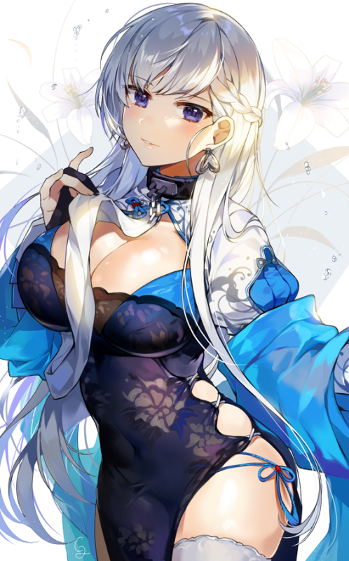 belfast (azur lane)+belfast (iridescent rose) (azur lane)