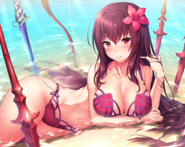 scathach (fate) (all)+scathach (swimsuit assassin) (fate)