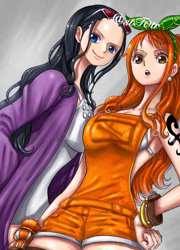 nami (one piece)+nico robin