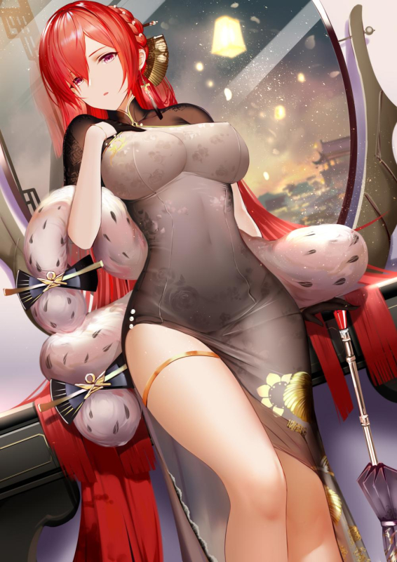 monarch (azur lane)+monarch (black qipao) (azur lane)
