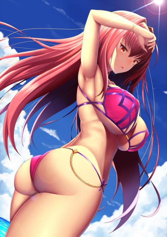 scathach (fate) (all)+scathach (swimsuit assassin) (fate)