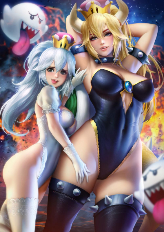 princess king boo+bowsette+boo