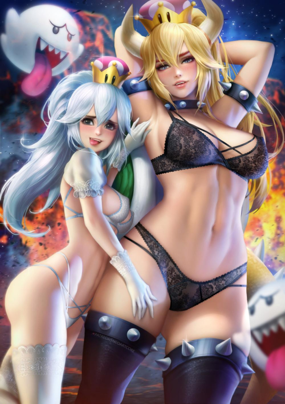 princess king boo+bowsette+boo