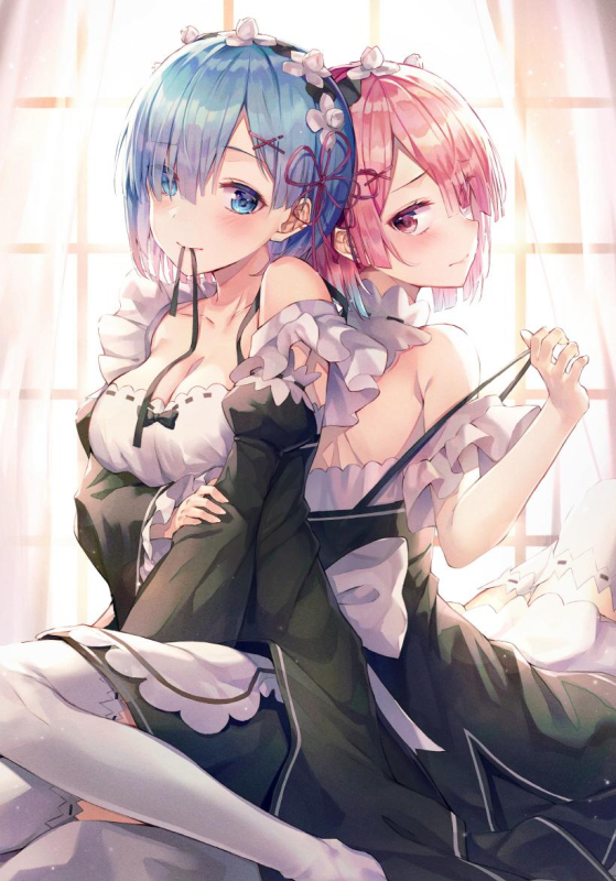 rem (re zero)+ram (re zero)