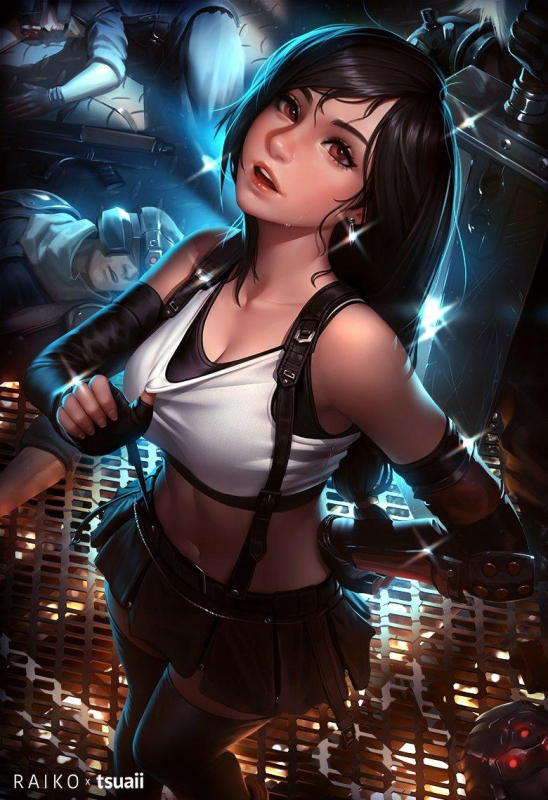 tifa lockhart+cloud strife