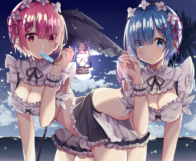 rem (re zero)+ram (re zero)