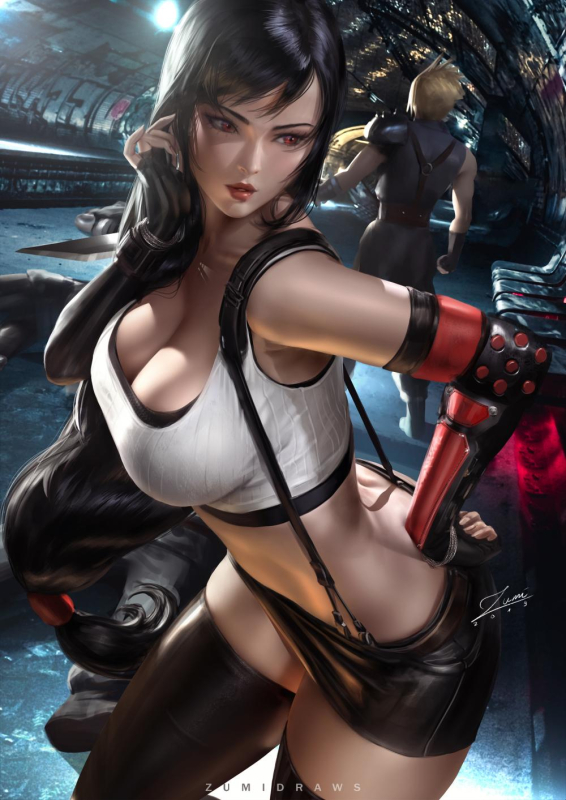 tifa lockhart+cloud strife