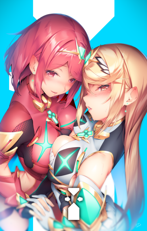 pyra (xenoblade)+mythra (xenoblade)