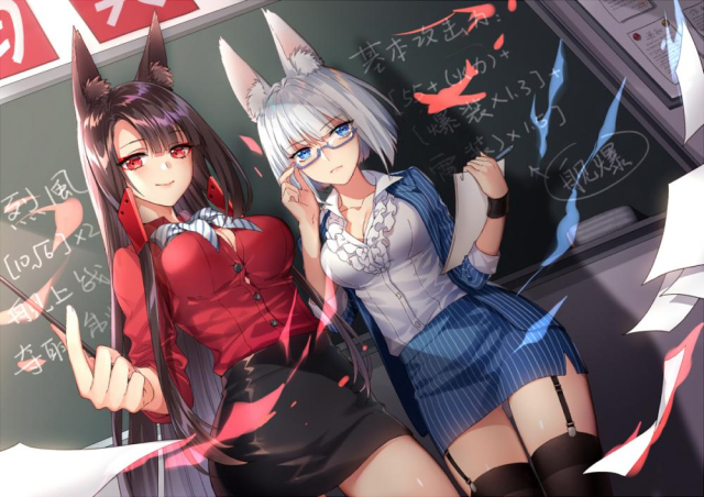 akagi (azur lane)+kaga (azur lane)