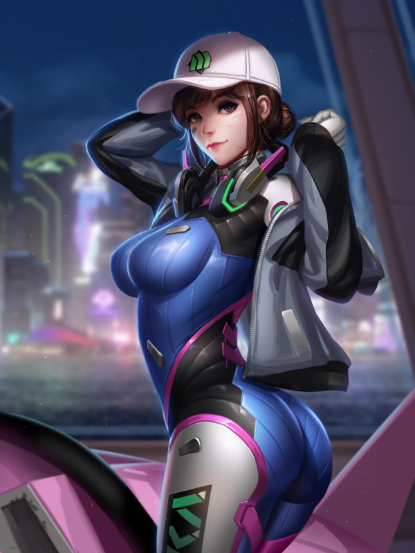 d.va (overwatch)+meka (overwatch)+shooting star d.va