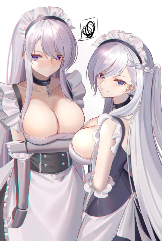 belfast (azur lane)+enterprise (azur lane)