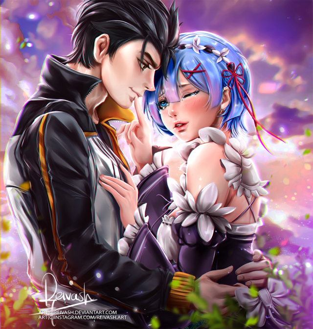 rem (re zero)+natsuki subaru