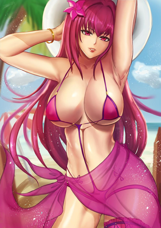 scathach (fate) (all)+scathach (swimsuit assassin) (fate)