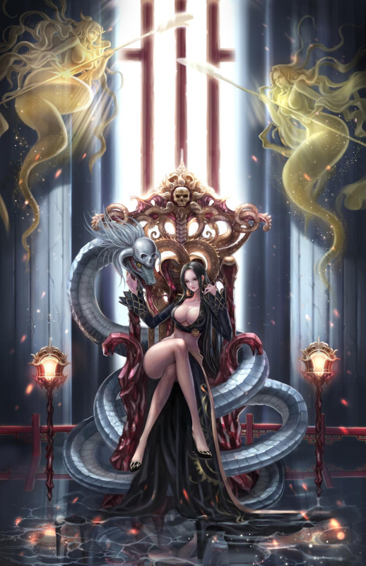 boa hancock+salome (one piece)