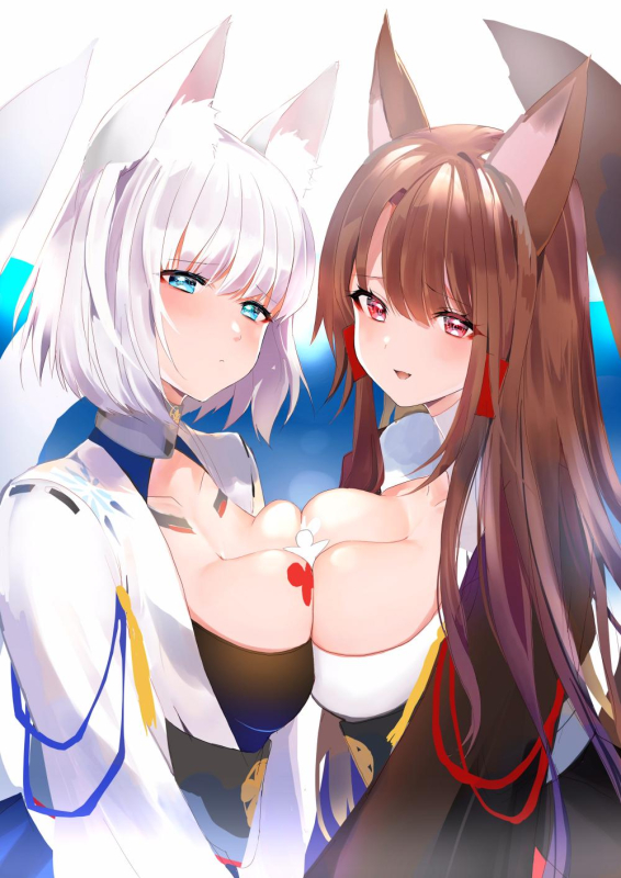 akagi (azur lane)+kaga (azur lane)