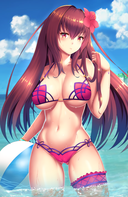 scathach (fate) (all)+scathach (swimsuit assassin) (fate)