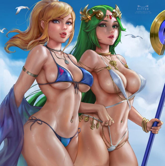 samus aran+palutena