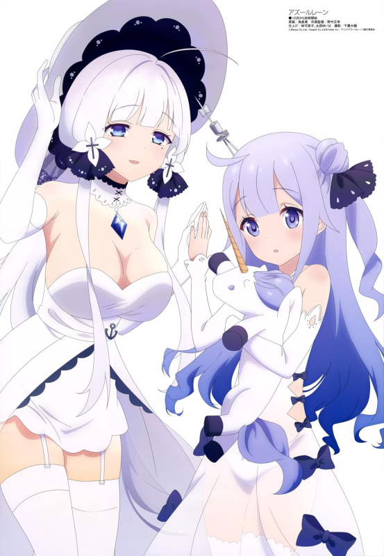 illustrious (azur lane)+unicorn (azur lane)