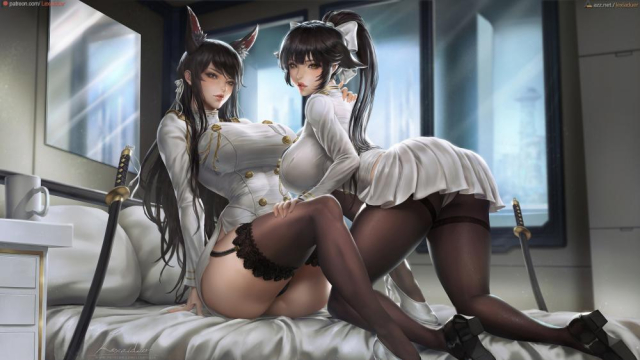 atago (azur lane)+takao (azur lane)