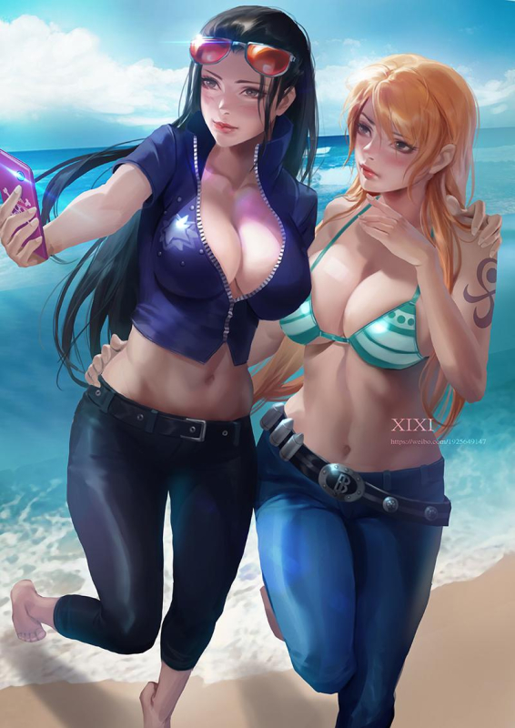 nami (one piece)+nico robin