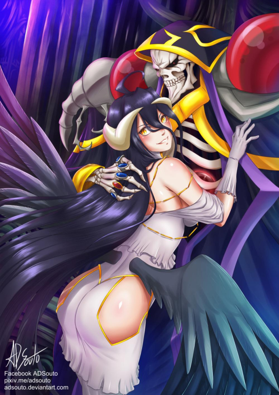 albedo+ainz ooal gown