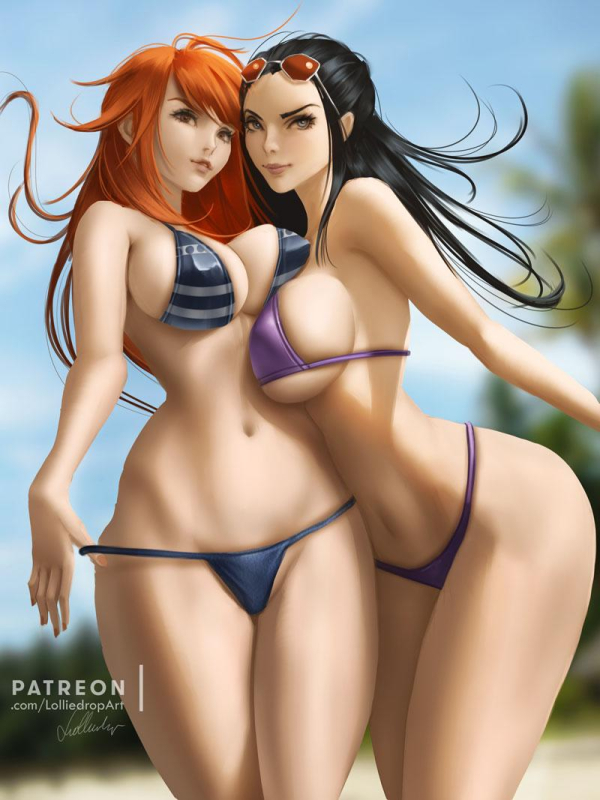 nami (one piece)+nico robin